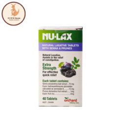 Viên Uống Nhuận Tràng Nu-Lax Natural Laxative Senna & Reune Orchard - Hộp 40 Viên