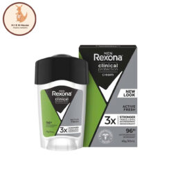 Sáp Khử Mùi Men Rexona Clinical Protection Cream Active Fresh 96H - 48g/45ml