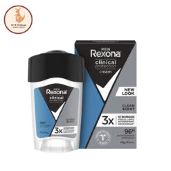 Sáp Khử Mùi Men Rexona Clinical Protection Cream Clean Scent 96H – 48g/45ml