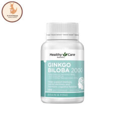 Viên Uống Hổ Trợ Trí Não & Tuần Hoàn Não Healthy Care Ginkgo Biloba 2000 - Hộp 100 Viên