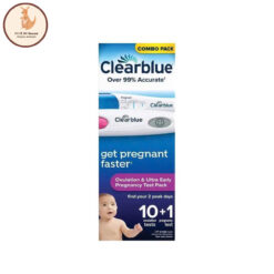 Que Thử Rụng Trứng + 1 Que Thử Thai Clearblue Get Pregnant Faster Ovulation & Ultra Early Pregnancy Test Pack