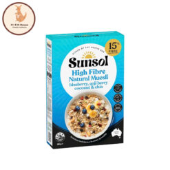 Ngũ Cốc Sunsol Natural Muesli Blueberry, Goji Berry Coconut & Chia 500g